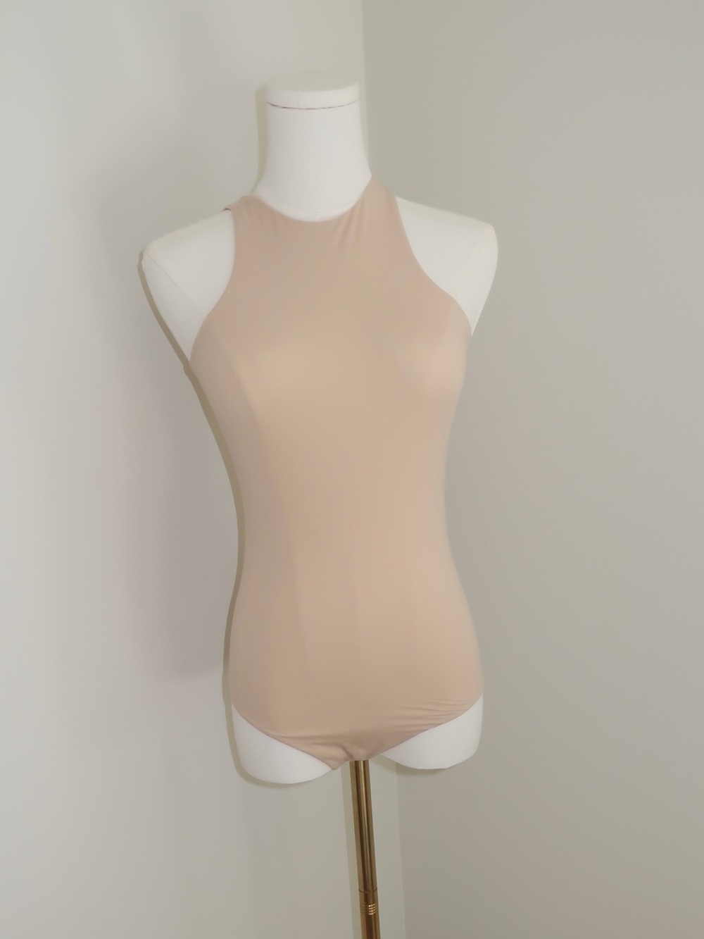 Skims Sleeveless High-Neck Nude Bodysuit
